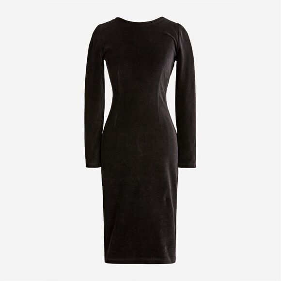 J Crew Scoop Back Sheath Velvet Dress in Italian Made Fabric NWT - Picture 2 of 11